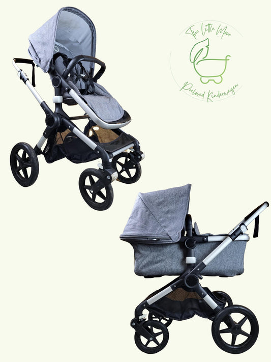 Bugaboo - Fox 1 Kombikinderwagen -(Sportsitz und Babywanne) - Grau in gutem Zustand