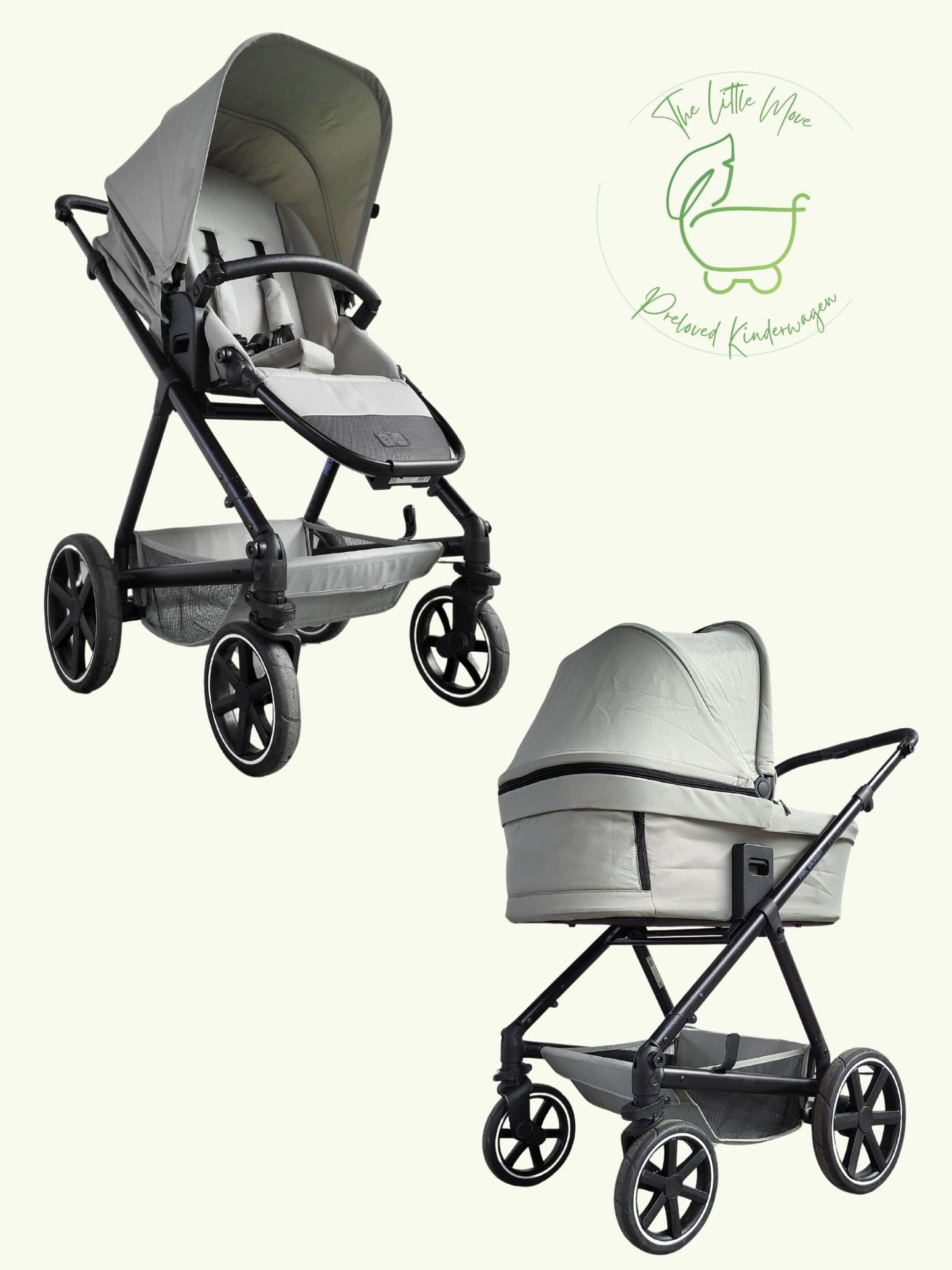 ABC Design - Vicon 4 Kombikinderwagen (Sportsitz und Babywanne) - Grüne in gutem Zustand