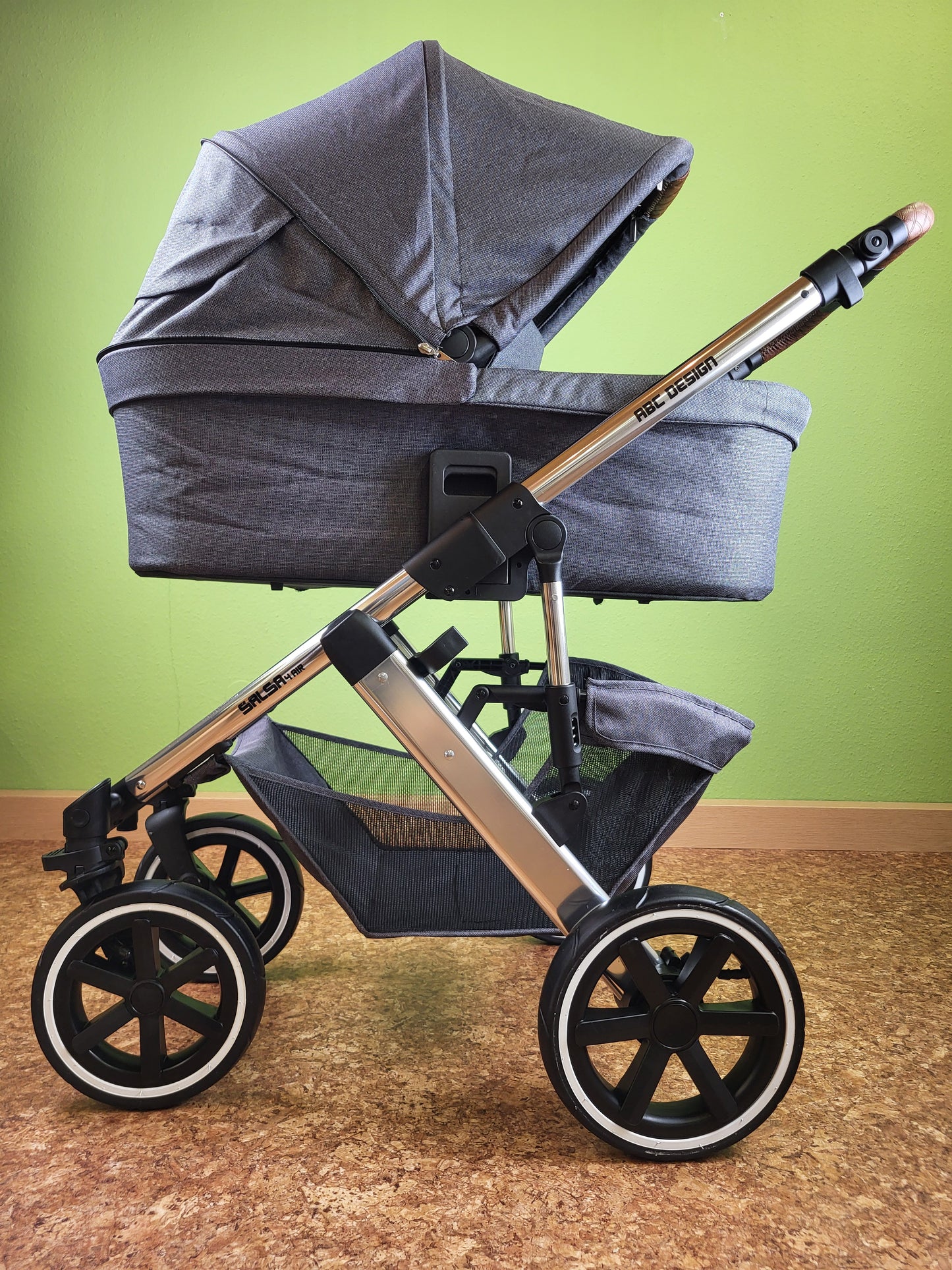 Abc Design - Salsa 4 Air Diamond Edition Kombikinderwagen Grau / Sehr Gut Kinderwagen 9