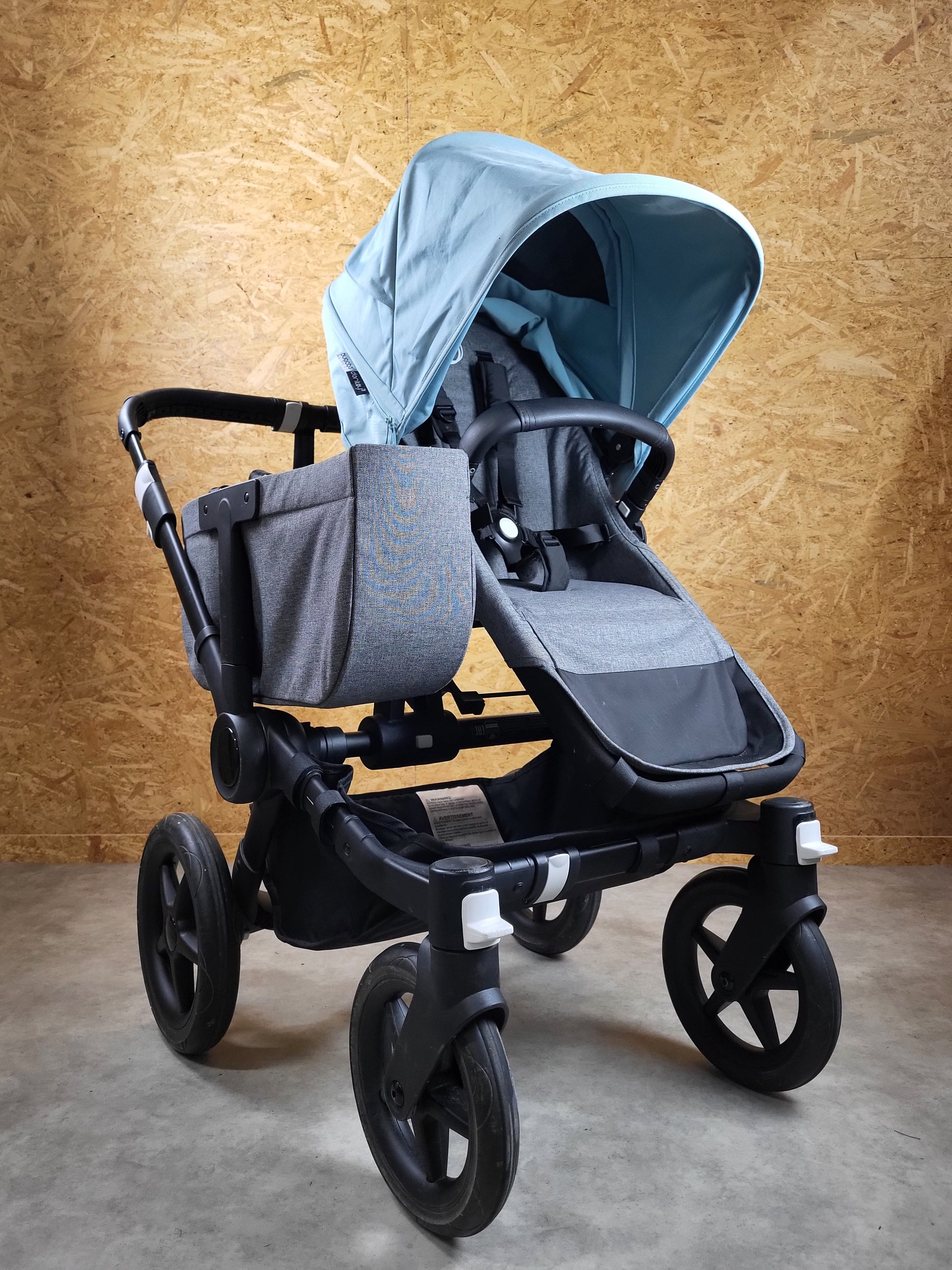 Bugaboo - Donkey 3 Duo (sportsitz und Liegewanne) Geschwisterwagen Inkl. Seitliche Gepäcktasche - Blau in Gutem