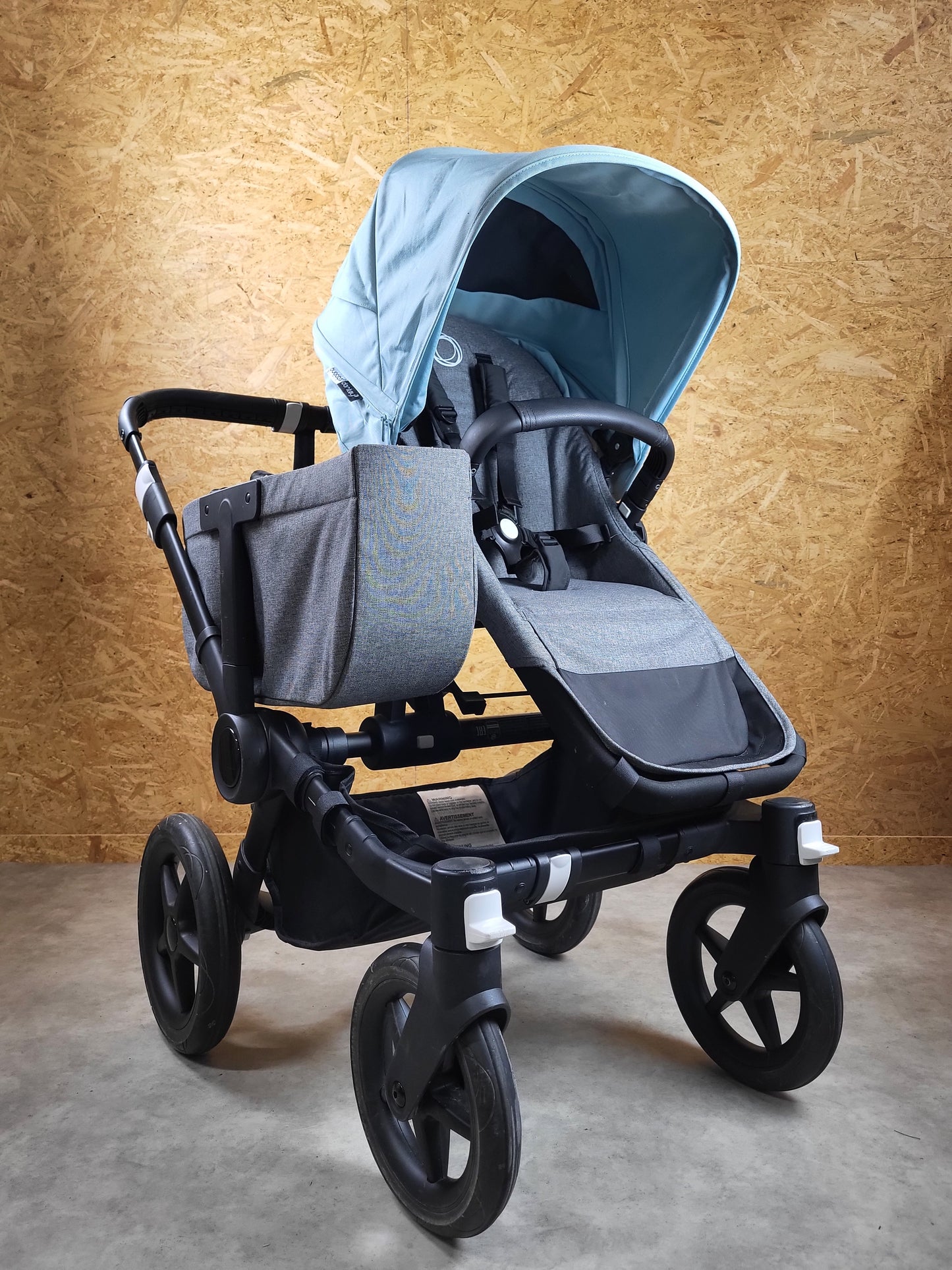 Bugaboo - Donkey 3 Duo (sportsitz und Liegewanne) Geschwisterwagen Inkl. Seitliche Gepäcktasche - Blau in Gutem