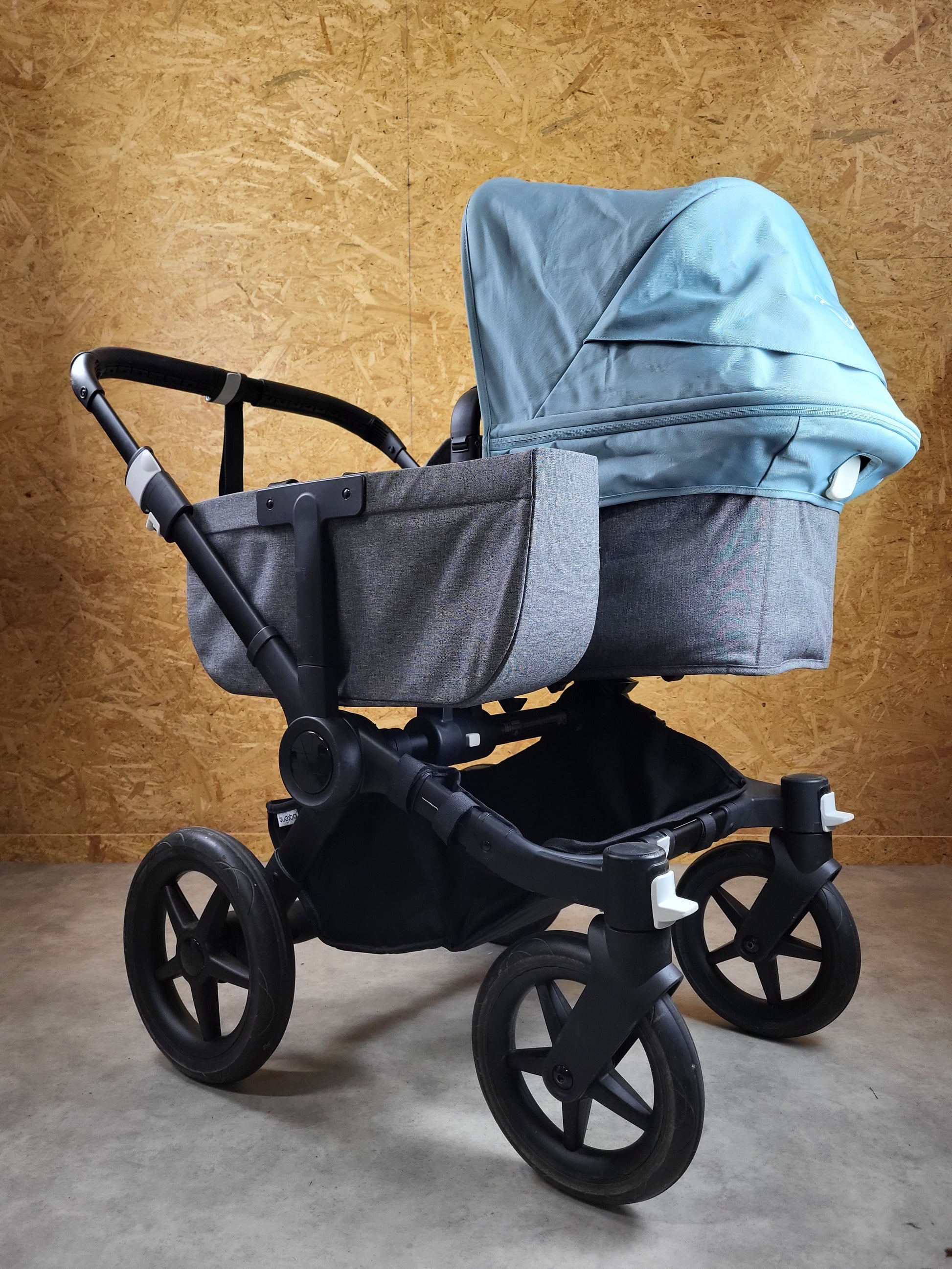 Bugaboo - Donkey 3 Duo (sportsitz und Liegewanne) Geschwisterwagen Inkl. Seitliche Gepäcktasche - Blau in Gutem