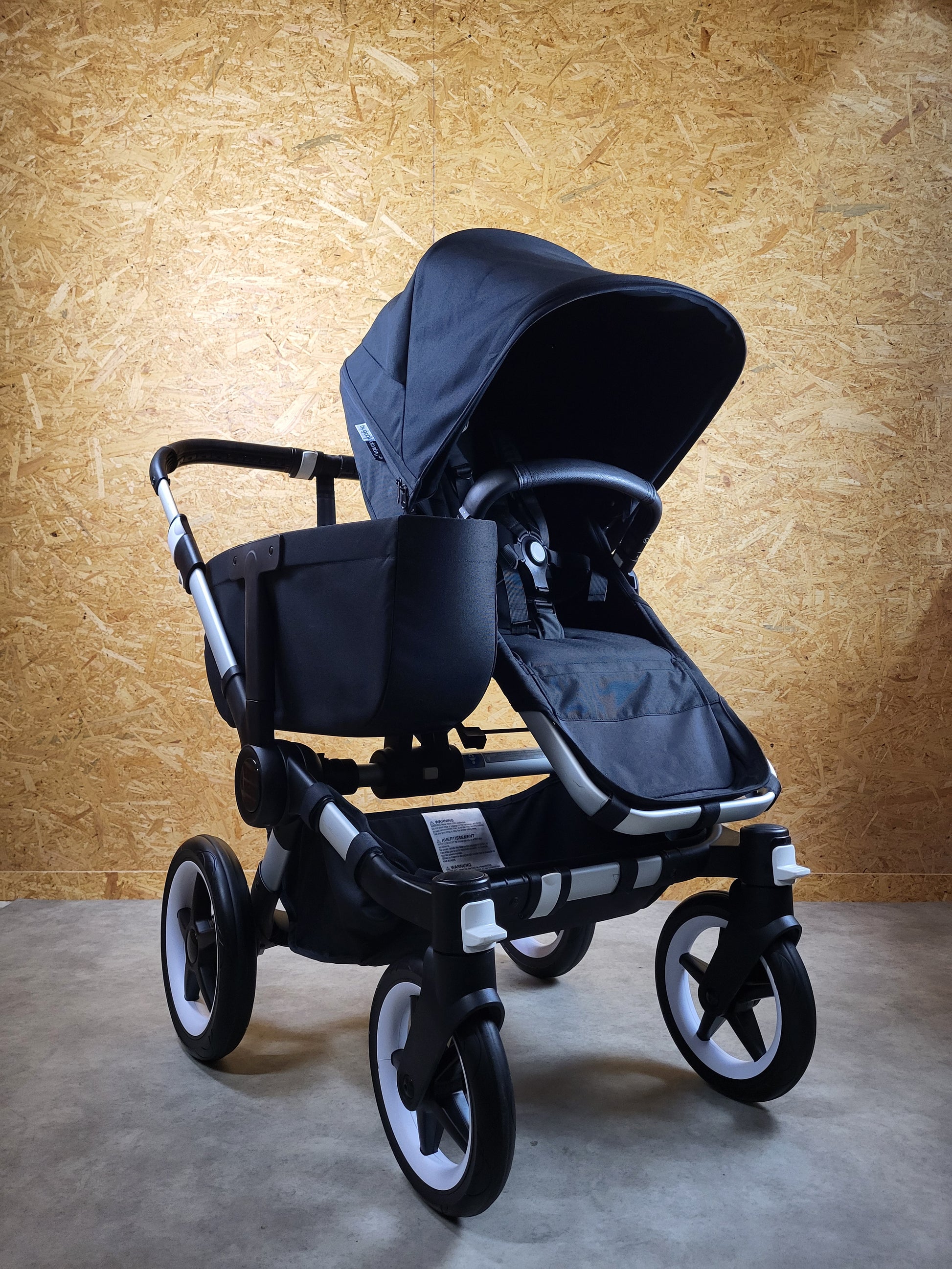 Bugaboo - Donkey 3 Twin Geschwisterwagen (2xsportsitze / 2xbabywanne) Inkl. Seitliche Gepäcktasche - Black in Gutem