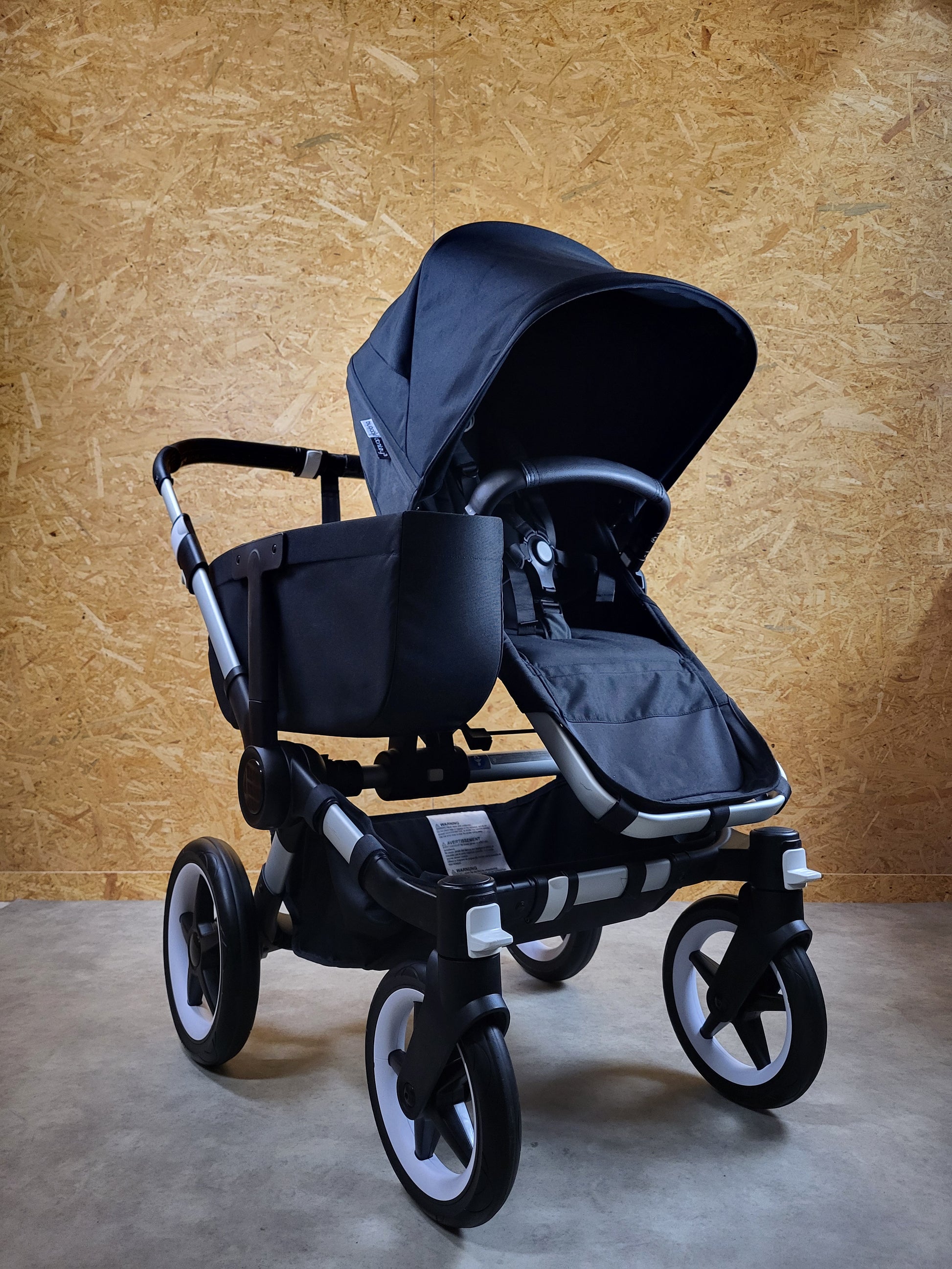 Bugaboo - Donkey 3 Twin Geschwisterwagen (2xsportsitze / 2xbabywanne) Inkl. Seitliche Gepäcktasche - Black in Gutem