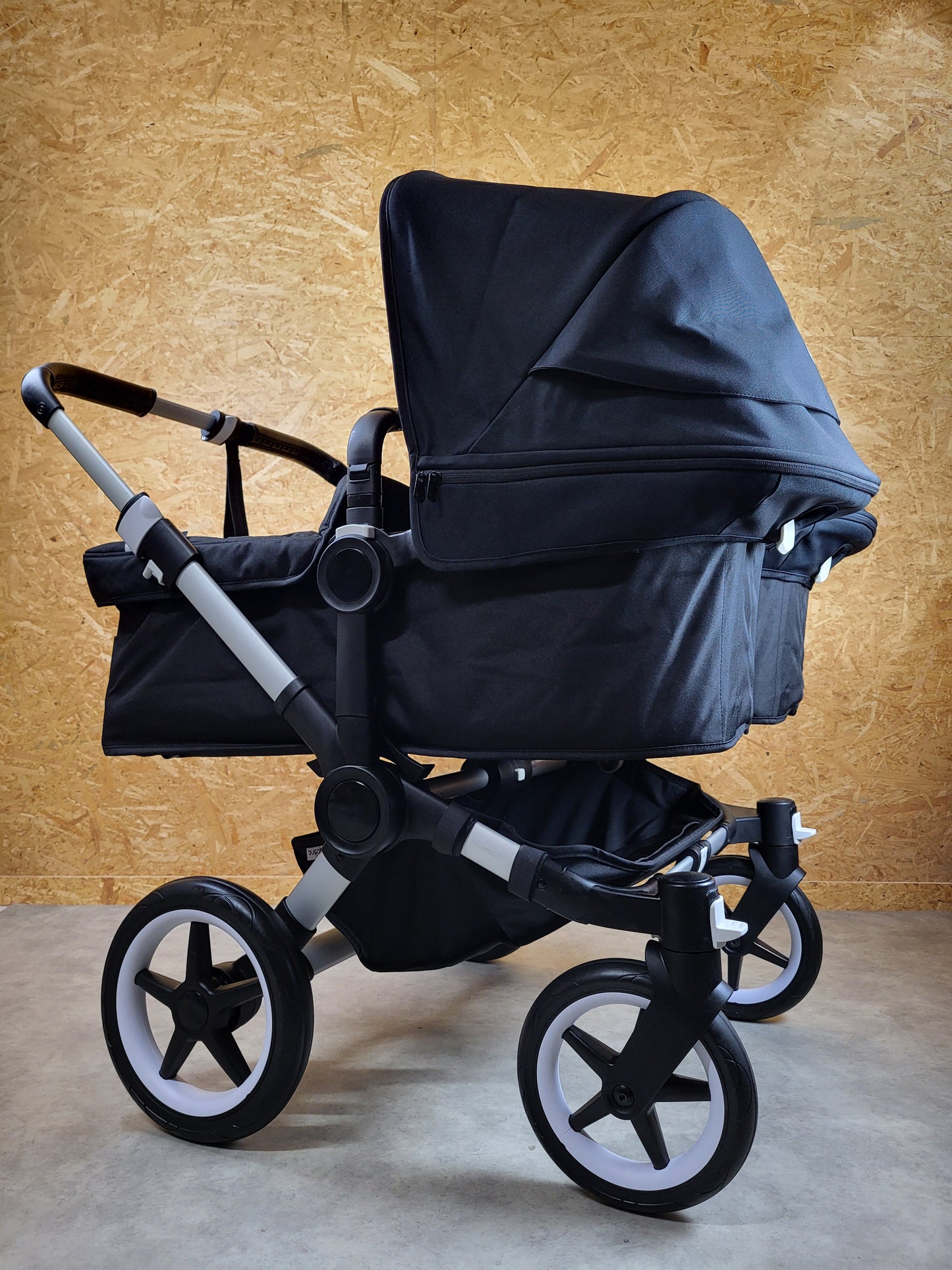 Bugaboo - Donkey 3 Twin Geschwisterwagen (2xsportsitze / 2xbabywanne) Inkl. Seitliche Gepäcktasche - Black in Gutem