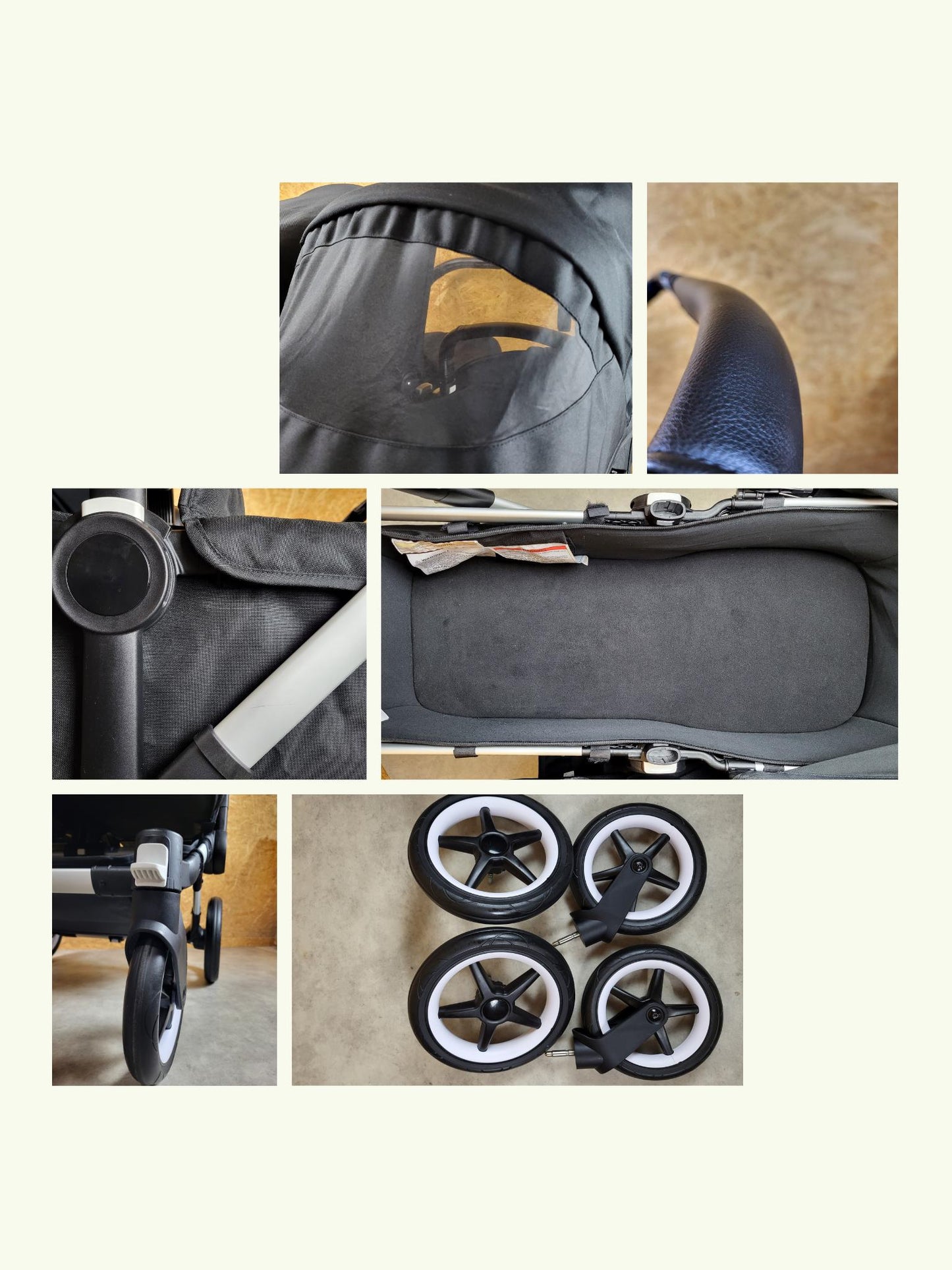 Bugaboo - Donkey 3 Twin Geschwisterwagen (2xsportsitze / 2xbabywanne) Inkl. Seitliche Gepäcktasche - Black in Gutem