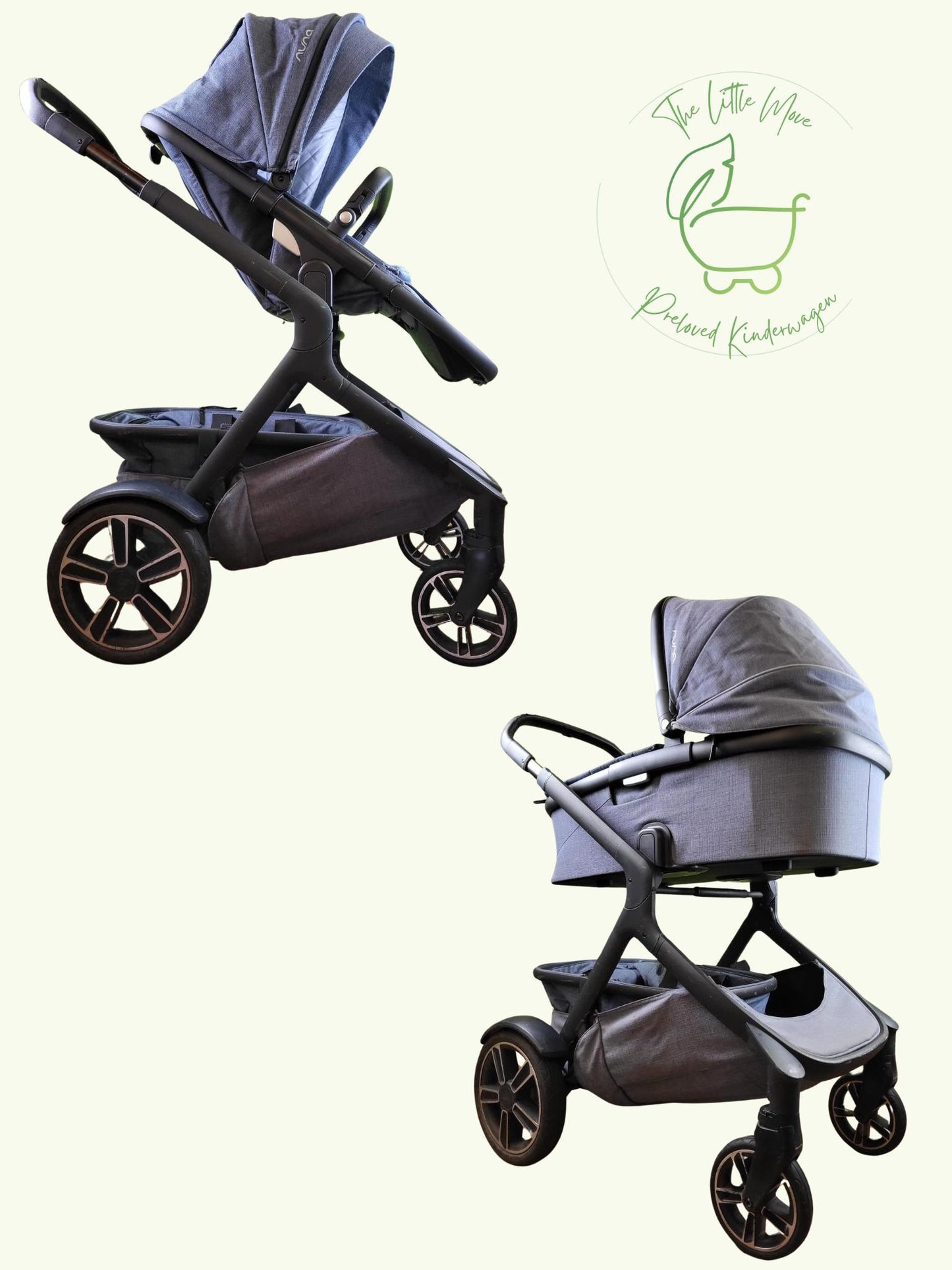 Nuna Demi Grow Set - Kombikinderwagen Mit Babywanne Und Sportsitz Grau / Gut Kinderwagen 1