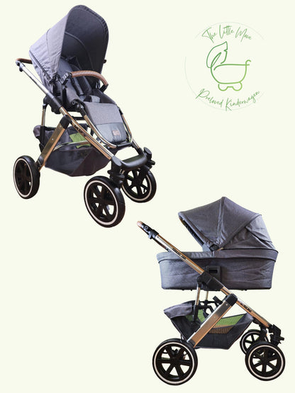 Abc Design - Salsa 4 Air Diamond Edition Kombikinderwagen Grau / Sehr Gut Kinderwagen 1