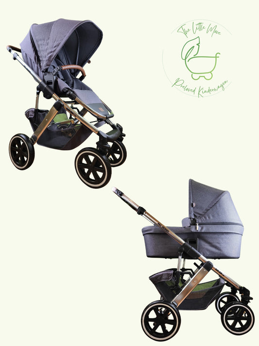 Abc Design - Salsa 4 Air Diamond Edition Kombikinderwagen Grau / Sehr Gut Kinderwagen 1