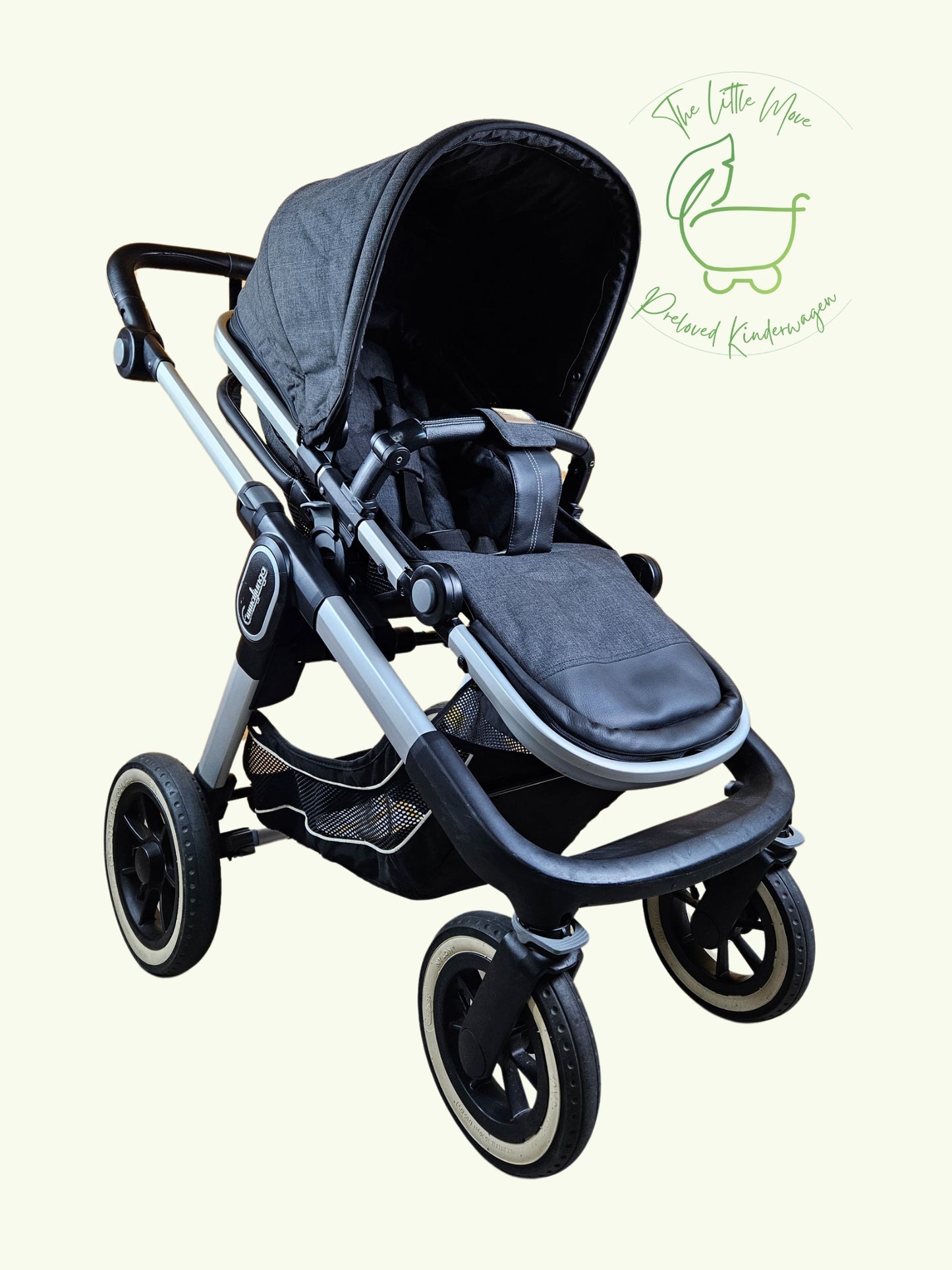 Emmaljunga - Nxt90 Flat Outdoor Buggy Kinderwagen (gestell und Sportsitz) - Schwarz in Gutem Zustand 1