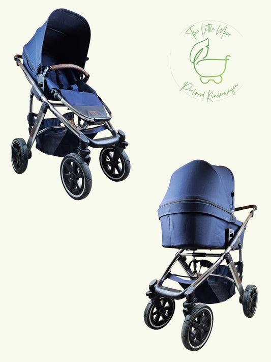 Abc Design - Salsa 4 Air Diamond Edition Kombikinderwagen (sportsitz und Babywanne) - Blau in Gutem Zustand Kinderwagen