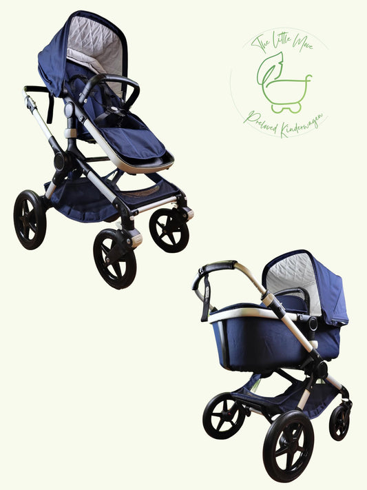 Bugaboo - Fox 1 Kombikinderwagen - Gutem Zustand Blau / Gut Kinderwagen