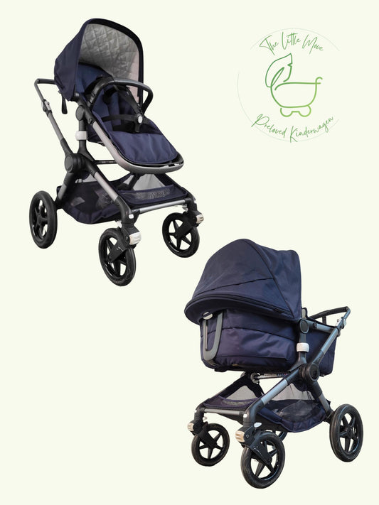 Bugaboo - Fox 3 Kombikinderwagen (sportsitz Und Babywanne) - Blau - Sehr Gutem Zustand / Gut Kinderwagen 1