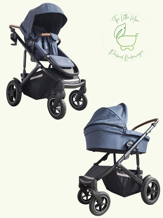 Britax Römer - Duo Smile III Grau - Kombikinderwagen (Sportsitz und Babywanne) - Blau in gutem zustand