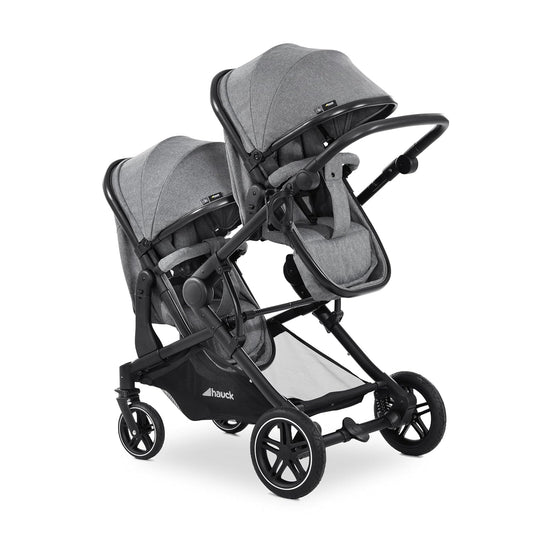 Hauck Atlantic Twin - Geschwisterkinderwagen - Grau - Neu / Kinderwagen 1