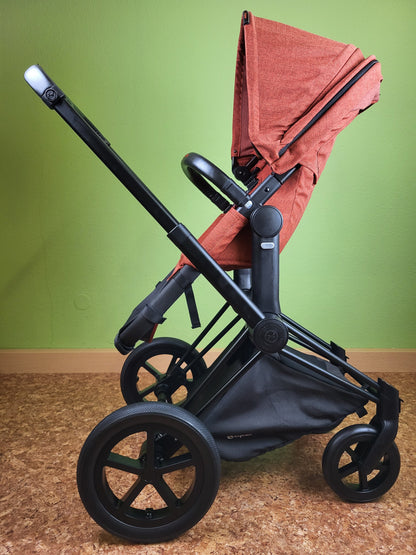 Cybex Priam - Autumn Gold / Schwarz Gestell Kombikinderwagen (liegewanne Und Sportsitz) Orange / Sehr Gut Kinderwagen 10