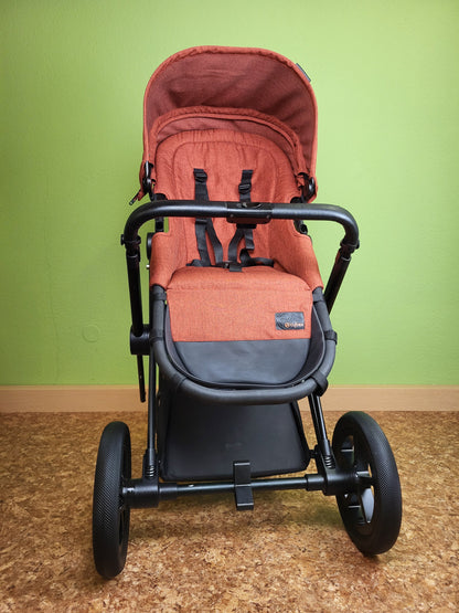 Cybex Priam - Autumn Gold / Schwarz Gestell Kombikinderwagen (liegewanne Und Sportsitz) Orange / Sehr Gut Kinderwagen 9