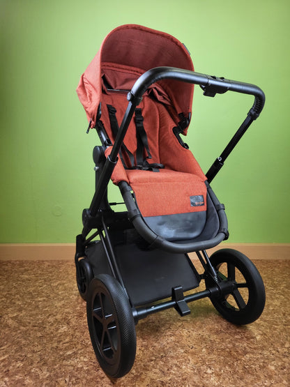 Cybex Priam - Autumn Gold / Schwarz Gestell Kombikinderwagen (liegewanne Und Sportsitz) Orange / Sehr Gut Kinderwagen 8