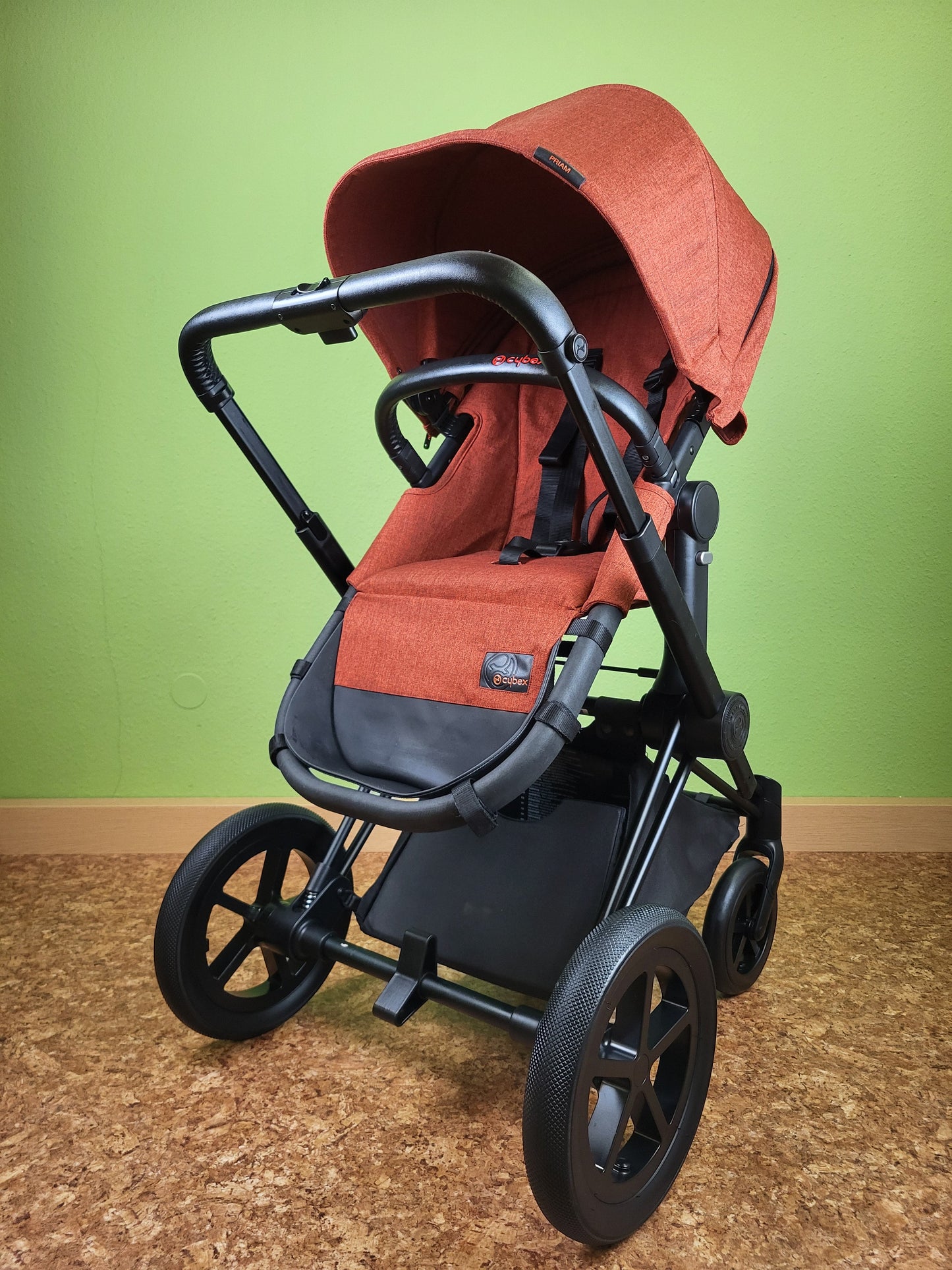 Cybex Priam - Autumn Gold / Schwarz Gestell Kombikinderwagen (liegewanne Und Sportsitz) Orange / Sehr Gut Kinderwagen 12