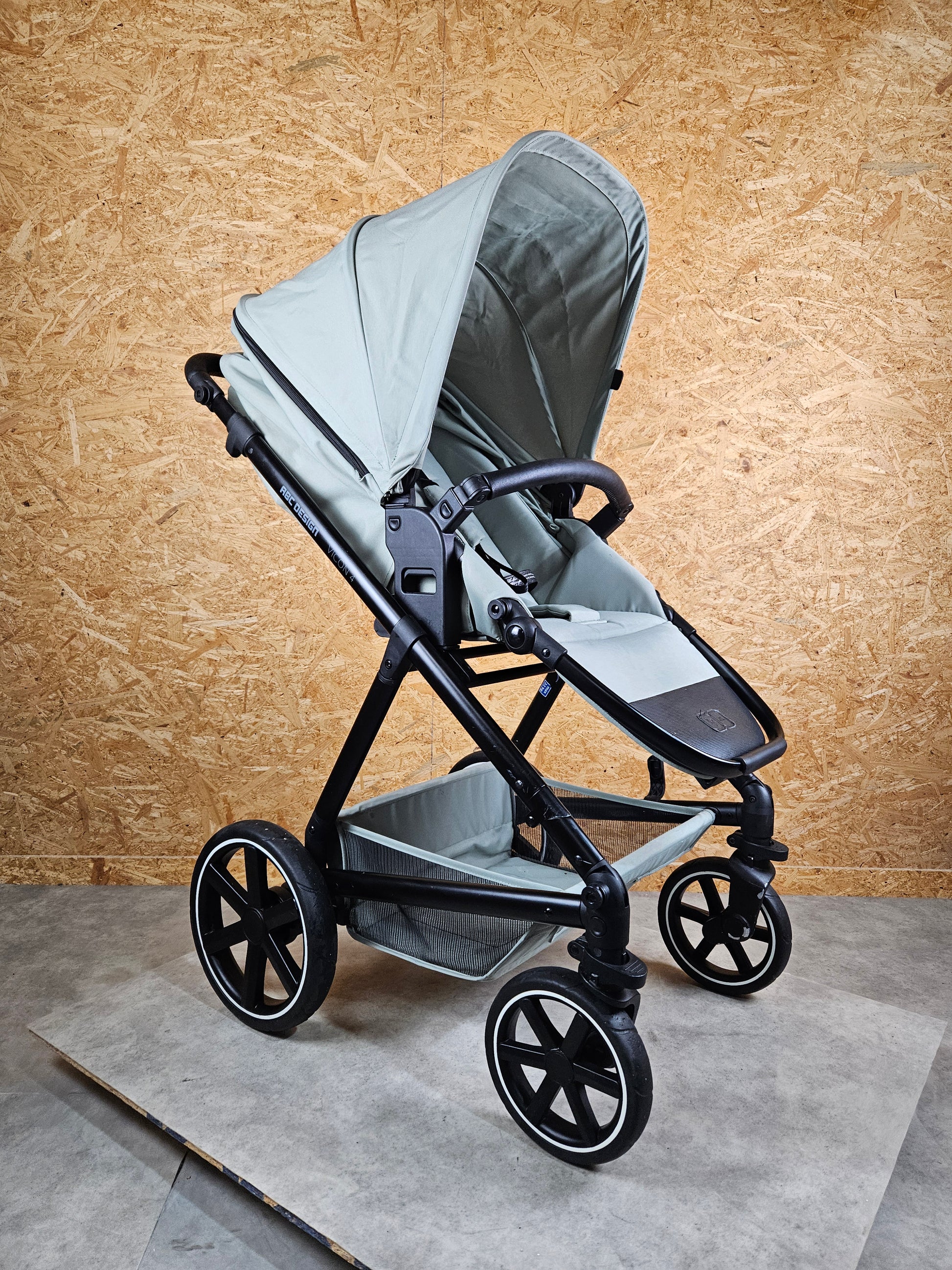 Abc Design - Vicon 4 Kombikinderwagen (sportsitz und Babywanne) - Grün in Gutem Zustand / Gut Kinderwagen