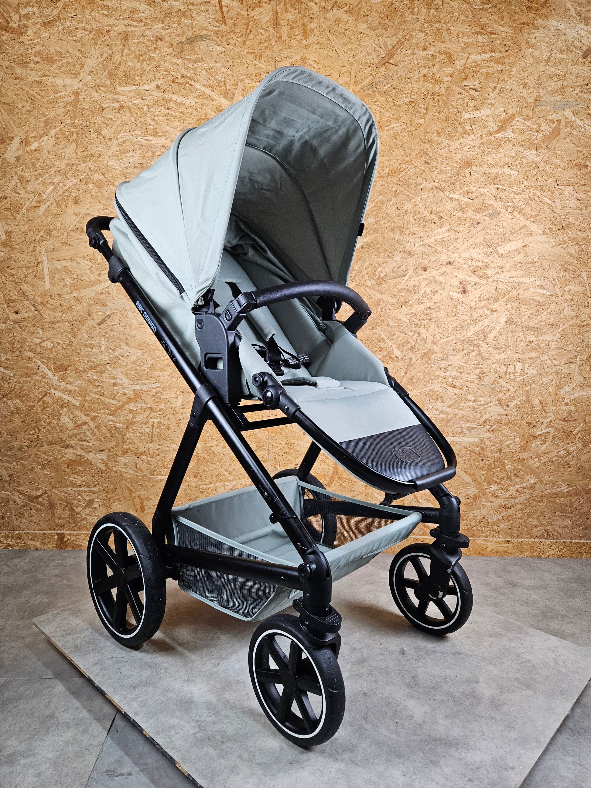 Abc Design - Vicon 4 Kombikinderwagen (sportsitz und Babywanne) - Grün in Gutem Zustand / Gut Kinderwagen 8