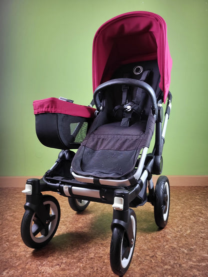 Bugaboo Donkey 2 - Kombikinderwagen (1 Liegewanne Und 1 Sportsitz) - Ruby Rot - Sehr Gutem Zustand / Gut Kinderwagen 3